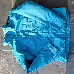 Bonfire Snowboarding Co Gold Snow Ski Waterproof Jacket Womens Blue Size Large